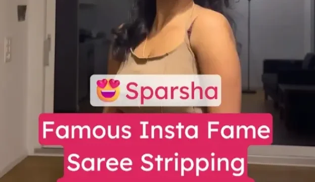 DesiFlix Insta Famous Sparsha Saree Stripping Goes Fully Nude, Spreads Ass Wide & Fingers Pussy