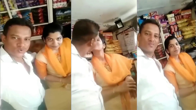 Desi viral sex mms Famous Shop Keeper Affair With Hot Bhabhi Smooching Hard