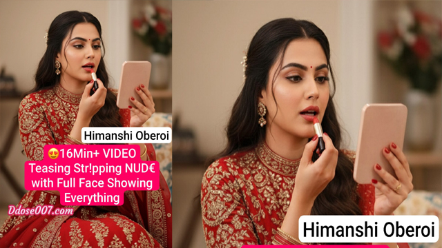 Sexy Influencer Himanshi Oberoi Stripping NUDE For First Time Live Teasing