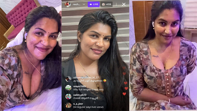 Mallu Makeup Artist Reshma Live Chat showing big boobs for fans