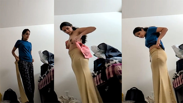 Aahmaal HD sex mms video Brother Recorded Her sexy Mallu Sister Dress Change Fixed Cam Record